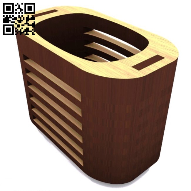 Pen box E0013602 file cdr and dxf free vector download for laser cut