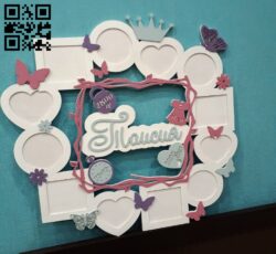 Photo frame E0013597 file cdr and dxf free vector download for laser cut