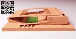 Soccer stadium E0013613 file cdr and dxf free vector download for laser cut