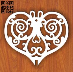 Spiral heart E0013697 file cdr and dxf free vector download for laser cut