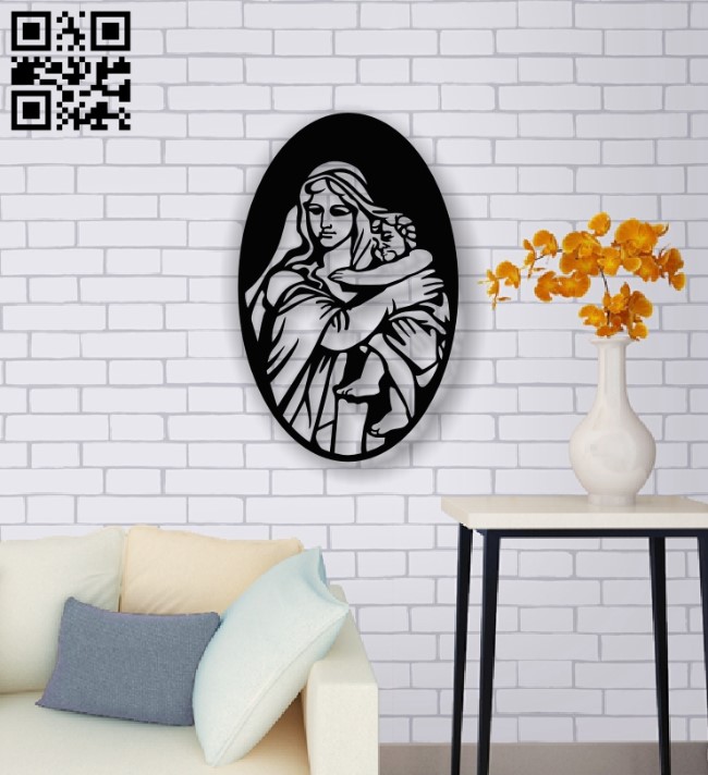 Virgin Mary E0013694 file cdr and dxf free vector download for laser cut plasma