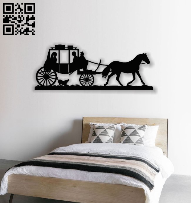 Wedding carriage E0013702 file cdr and dxf free vector download for laser cut plasma