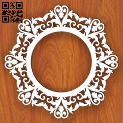 Wedding frame E0013580 file cdr and dxf free vector download for laser cut