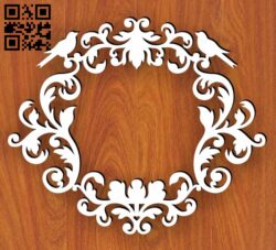 Wedding frame E0013582 file cdr and dxf free vector download for laser cut