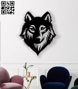 Wolf wall decor E0013533 file cdr and dxf free vector download for laser cut plasma