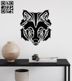 Wolf wall decor E0013624 file cdr and dxf free vector download for laser cut plasma
