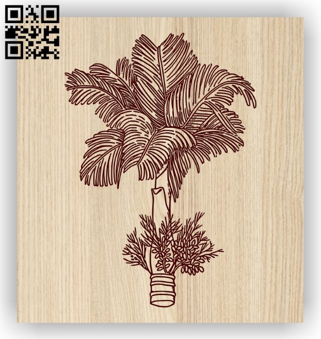 Areca tree E0013955 file cdr and dxf free vector download for laser engraving machine