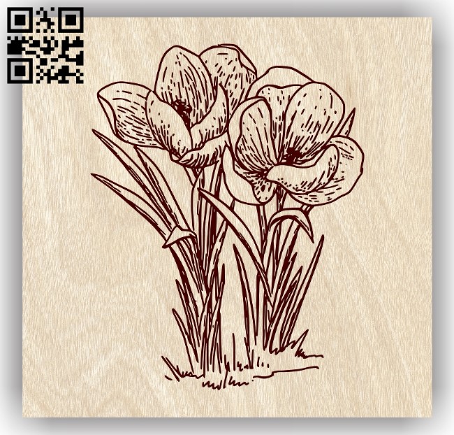 Autumn flower E0013754 file cdr and dxf free vector download for laser engraving machine