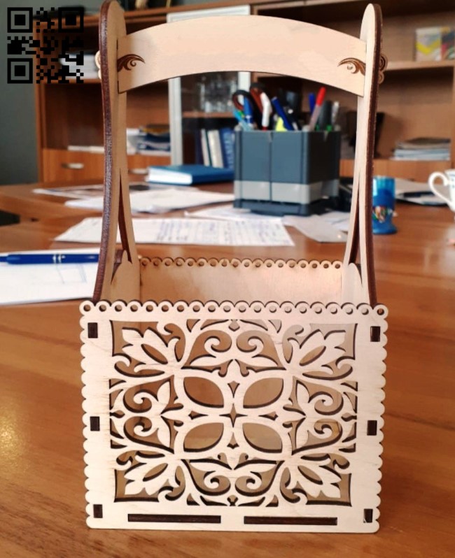 Baskets E0013878 file cdr and dxf free vector download for laser cut