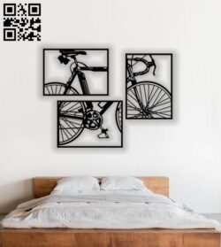 Bicycle wall decor E0013883 file cdr and dxf free vector download for laser cut plasma