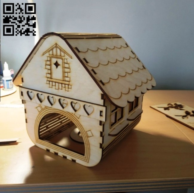 Bird house E0014007 file cdr and dxf free vector download for laser cut