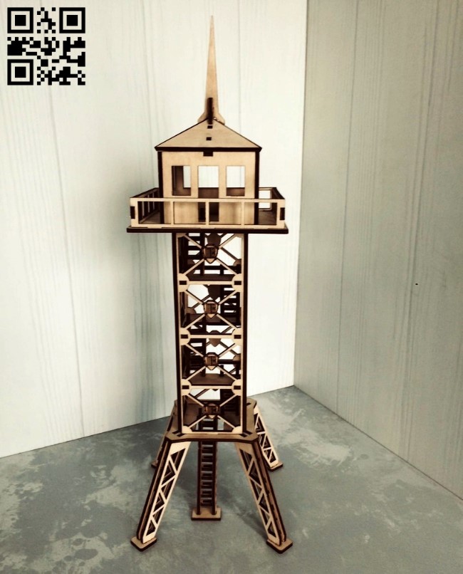 Border observation tower E0014037 file cdr and dxf free vector download for laser cut
