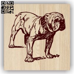 Bull dog E0013952 file cdr and dxf free vector download for laser engraving machine