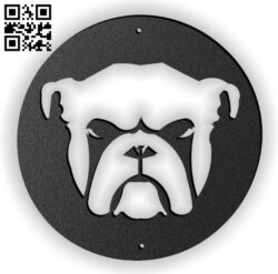 Bull dog E0014040 file cdr and dxf free vector download for laser cut plasma