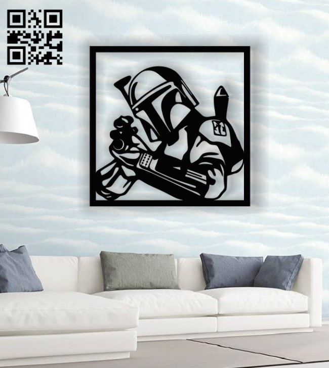 Dark vador star war wall decor E0013835 file cdr and dxf free vector download for laser cut plasma