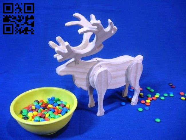 Deer candy box E0013888 file cdr and dxf free vector download for laser cut