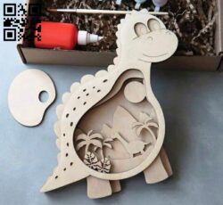 Dinosaur E0013777 file cdr and dxf free vector download for laser cut