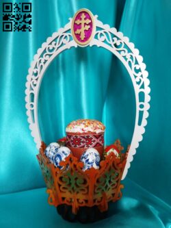 Easter basket E0014023 file cdr and dxf free vector download for laser cut