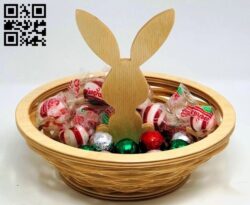 Easter candy bowl E0013934 file cdr and dxf free vector download for laser cut