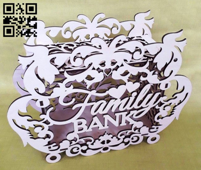 Family bank E0013763 file cdr and dxf free vector download for laser cut