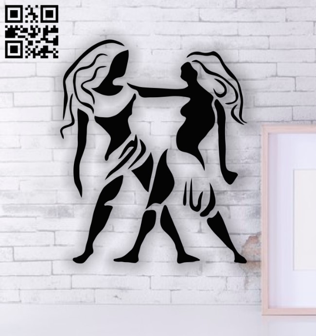 Gemini zodiac E0013776 file cdr and dxf free vector download for laser cut plasma