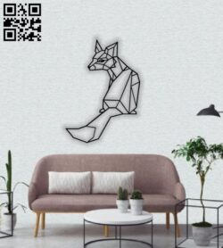 Geometric fox E0013843 file cdr and dxf free vector download for laser cut plasma