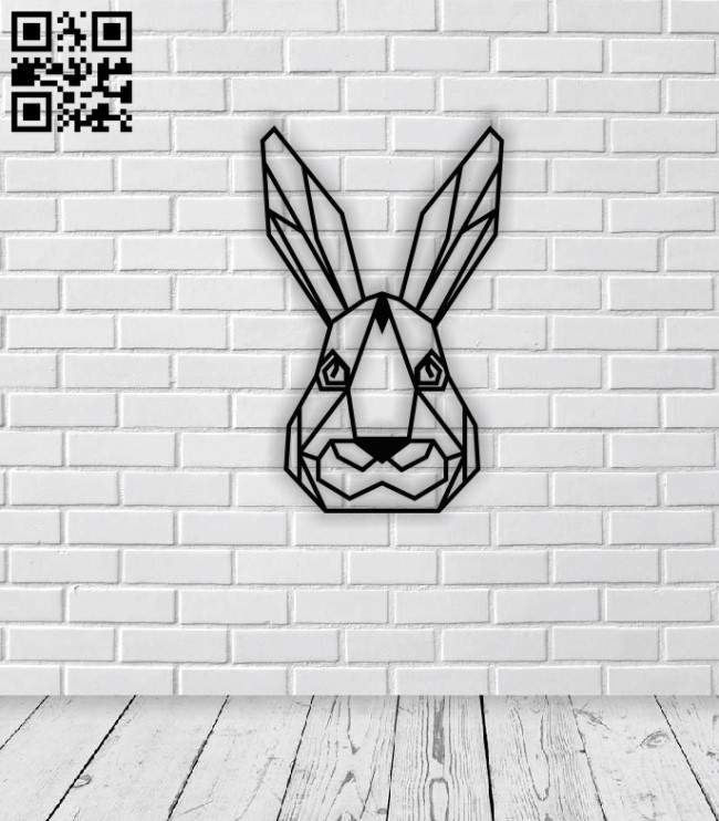 Geometric rabbit E0013961 file cdr and dxf free vector download for laser cut plasma