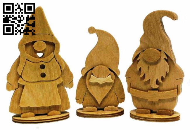 Gnomes E0013936 file cdr and dxf free vector download for laser cut