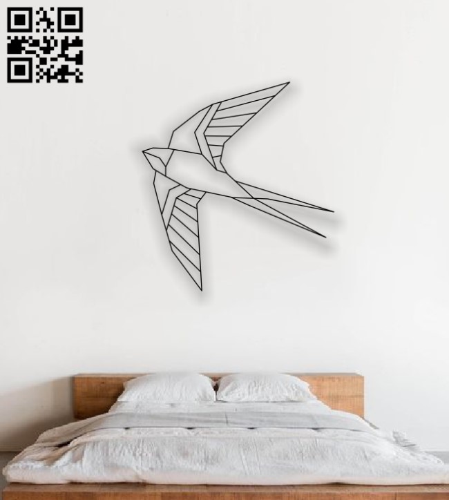 Hummingbird wall decor E0013885 file cdr and dxf free vector download for laser cut