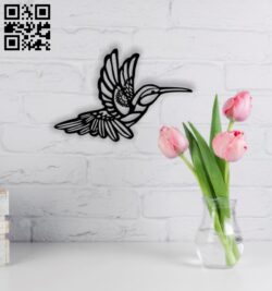 Hummingbird wall decor E0014033 file cdr and dxf free vector download for laser cut plasma