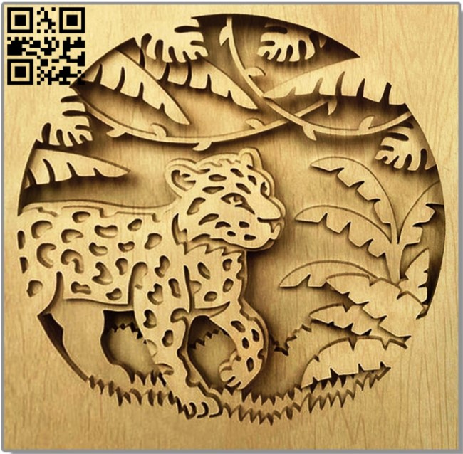Jungle panel E0013790 file cdr and dxf free vector download for laser cut