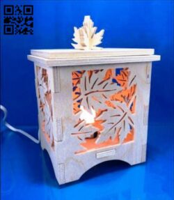 Leaves light box E0013831 file cdr and dxf free vector download for laser cut