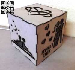 Love cube E0013889 file cdr and dxf free vector download for laser cut