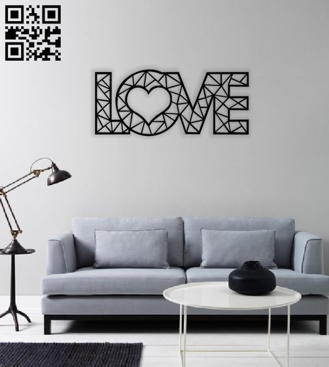 Love wall art E0014010 file cdr and dxf free vector download for laser cut plasma