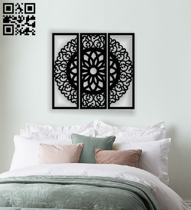 Mandala wall decor E0013968 file cdr and dxf free vector download for laser cut plasma
