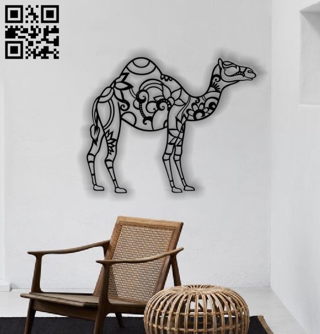 Manlada camel wall decor E0013887 file cdr and dxf free vector download for laser cut plasma