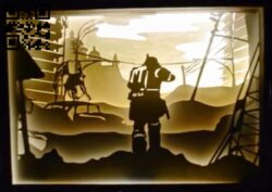 Metro exodus game light box E0013804 file cdr and dxf free vector download for laser cut