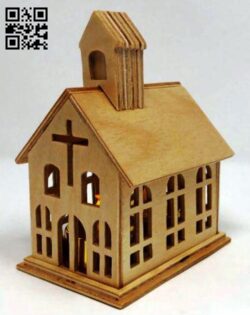 Mini church E0013827 file cdr and dxf free vector download for laser cut