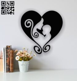 Mother love E0013793 file cdr and dxf free vector download for laser cut plasma