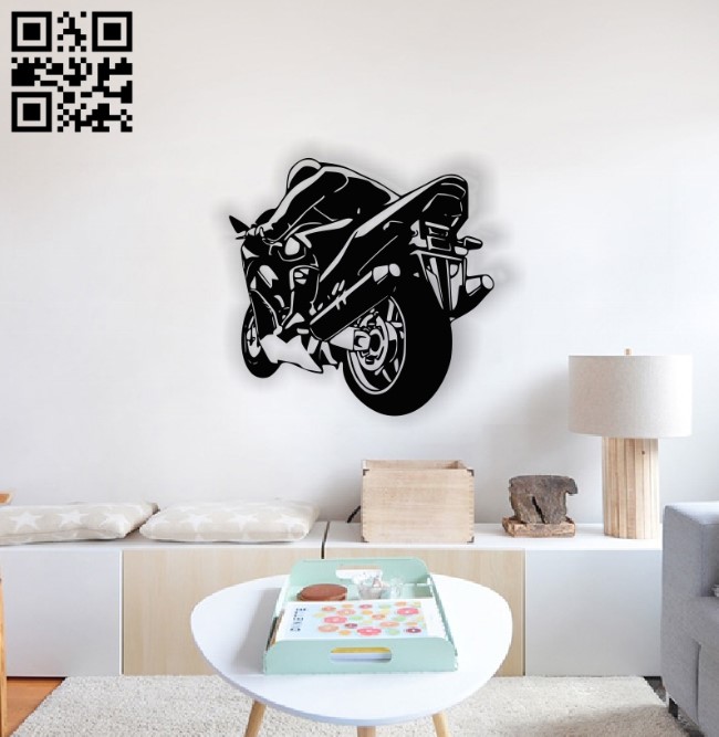 Motorcycle E0013800 file cdr and dxf free vector download for laser cut plasma