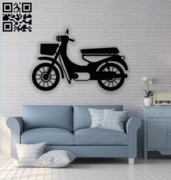 Motorcycle E0013873 file cdr and dxf free vector download for laser cut plasma