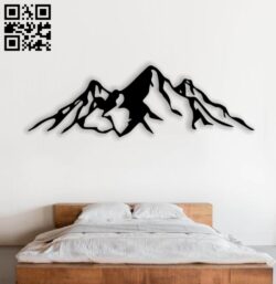Mountain E0013958 file cdr and dxf free vector download for laser cut plasma