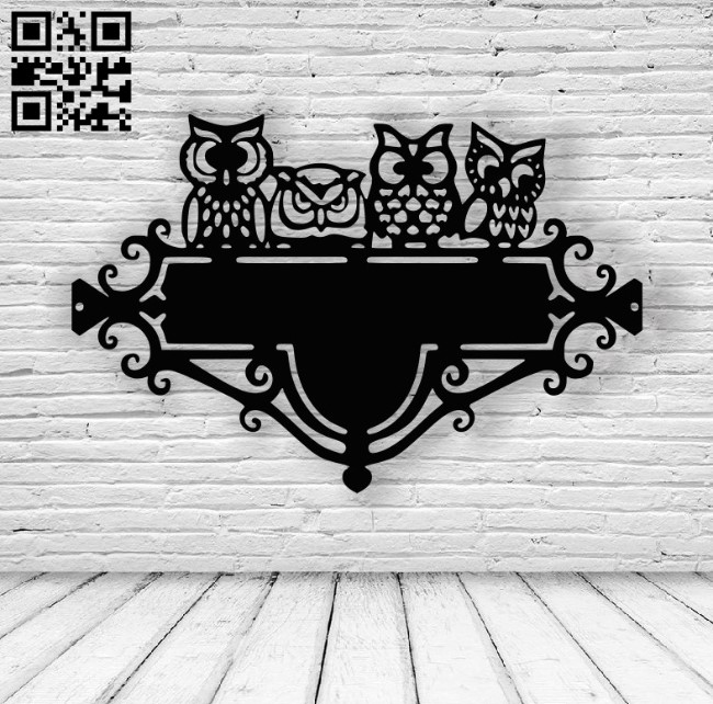 Owls address table E0013842 file cdr and dxf free vector download for laser cut plasma