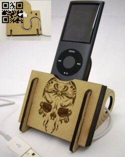 Phone charger stand E0013980 file cdr and dxf free vector download for laser cut