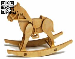 Rocking horse E0013994 file cdr and dxf free vector download for laser cut