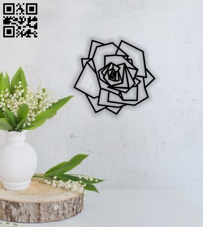Rose wall decor E0013945 file cdr and dxf free vector download for laser cut plasma