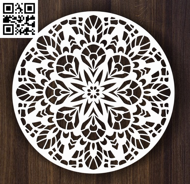 Round ornament E0013981 file cdr and dxf free vector download for laser ...