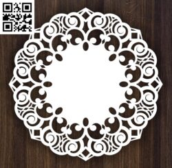 Round ornament E0013985 file cdr and dxf free vector download for laser cut