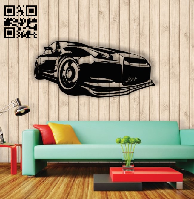 Sport car E0013834 file cdr and dxf free vector download for laser cut plasma