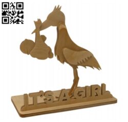 Stork E0013849 file cdr and dxf free vector download for laser cut